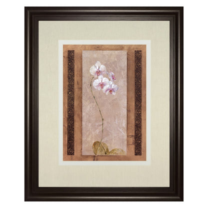 Classy Living Delicate Blossom 34x40in Wall Art | Contemporary Dark Chocolate MDF Frame | Living Room & Bedroom Botanical Decor | 34 x 40 x | Model DM5896