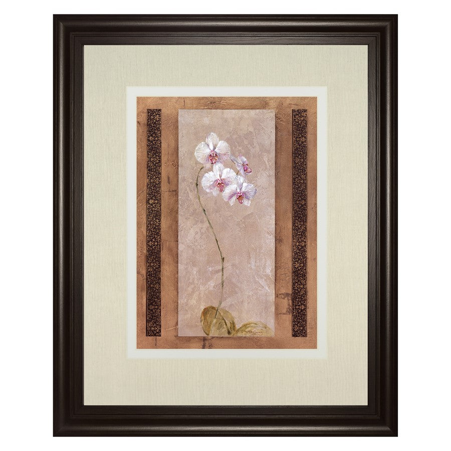 Classy Living Delicate Blossom 34x40in Wall Art | Contemporary Dark Chocolate MDF Frame | Living Room & Bedroom Botanical Decor | 34 x 40 x | Model DM5896