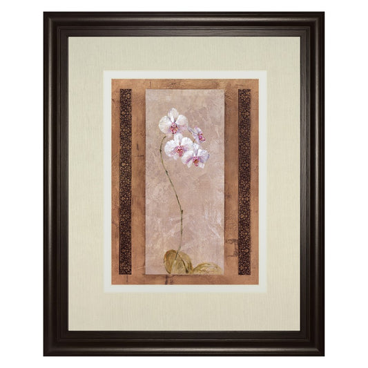 Classy Living Delicate Blossom 34x40in Wall Art | Contemporary Dark Chocolate MDF Frame | Living Room & Bedroom Botanical Decor | 34 x 40 x | Model DM5896
