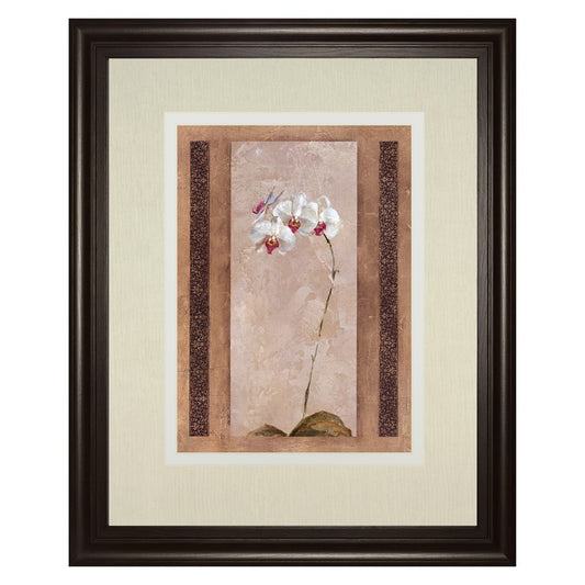 Classy Living Elegant Orchid 34x40in Wall Art | Contemporary Dark Chocolate MDF Frame | Living Room & Bedroom Botanical Decor | 34 x 40 x 1 | Model DM5897