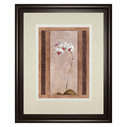 Classy Living Elegant Orchid 34x40in Wall Art | Contemporary Dark Chocolate MDF Frame | Living Room & Bedroom Botanical Decor | 34 x 40 x 1 | Model DM5897
