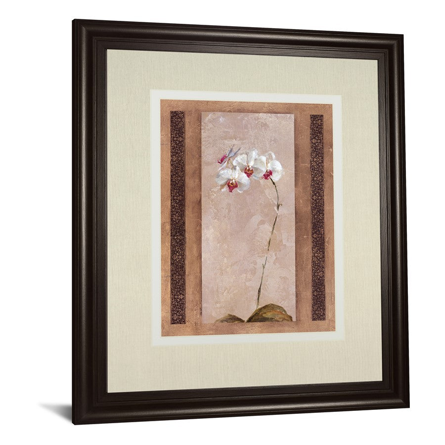 Classy Living Elegant Orchid 34x40in Wall Art | Contemporary Dark Chocolate MDF Frame | Living Room & Bedroom Botanical Decor | 34 x 40 x 1 | Model DM5897