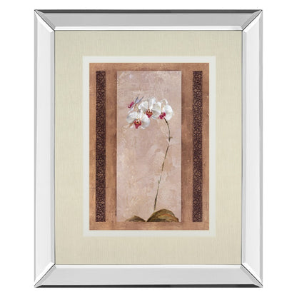 Classy Living Elegant Orchid 34x40in Wall Art | Contemporary Mirrored Frame and Double Mat | Living Room, Bedroom & Office Decor | 34 x | Model DM5897MF