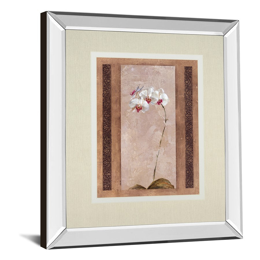 Classy Living Elegant Orchid 34x40in Wall Art | Contemporary Mirrored Frame and Double Mat | Living Room, Bedroom & Office Decor | 34 x | Model DM5897MF