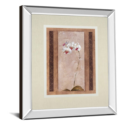 Classy Living Elegant Orchid 34x40in Wall Art | Contemporary Mirrored Frame and Double Mat | Living Room, Bedroom & Office Decor | 34 x | Model DM5897MF