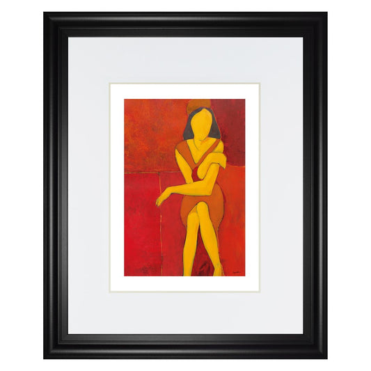 Classy Living Faceless Muse 34x40in Wall Art | Contemporary Midnight Aura MDF Frame | Living Room & Office Focal Point | 1 x 34 x 40 in | Model DM5898