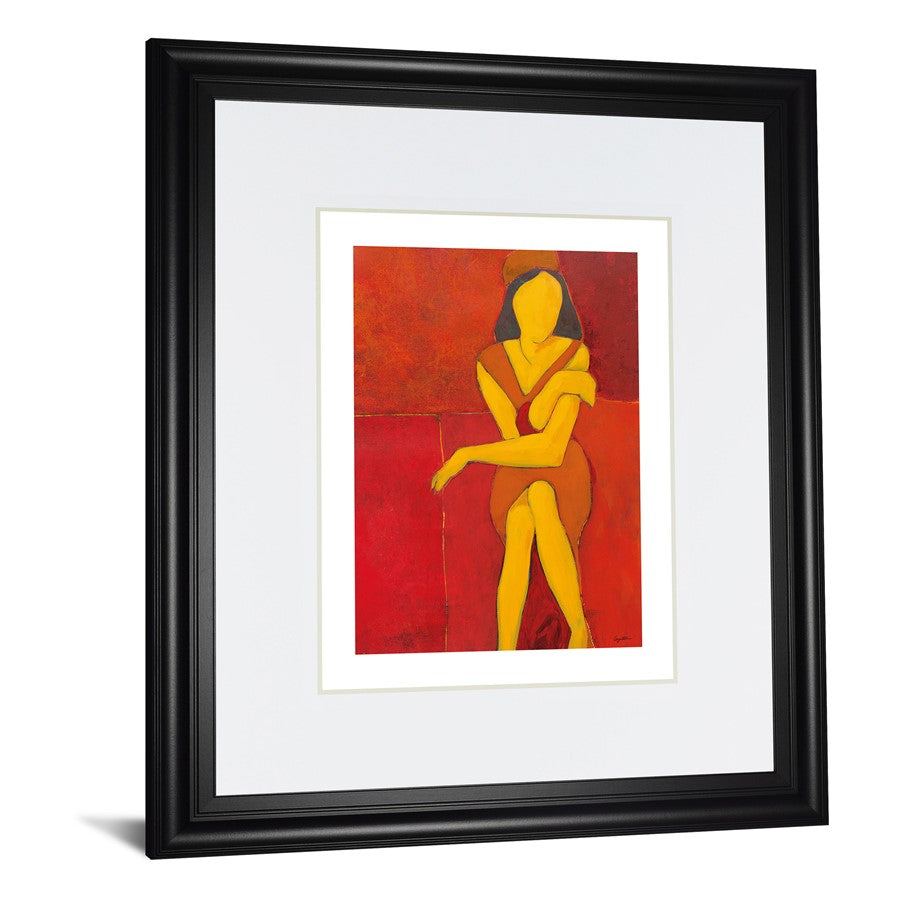 Classy Living Faceless Muse 34x40in Wall Art | Contemporary Midnight Aura MDF Frame | Living Room & Office Focal Point | 1 x 34 x 40 in | Model DM5898