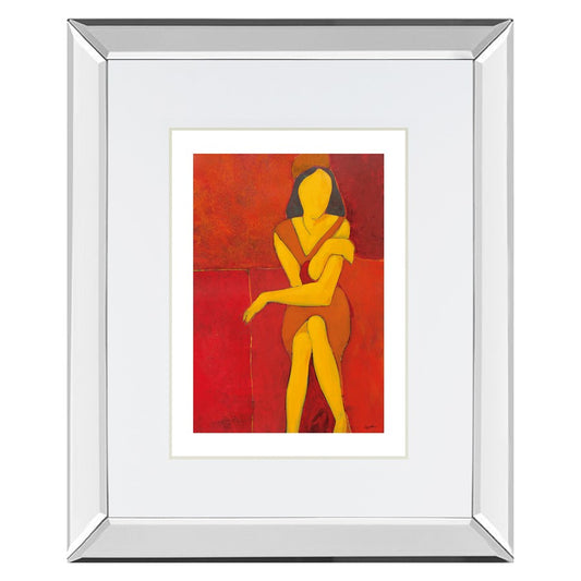 Classy Living Faceless Muse Wall Art 34x40in | Contemporary Mirrored Frame | Living Room & Bedroom Decor | 34 x 40 x 3 in | Model DM5898MF