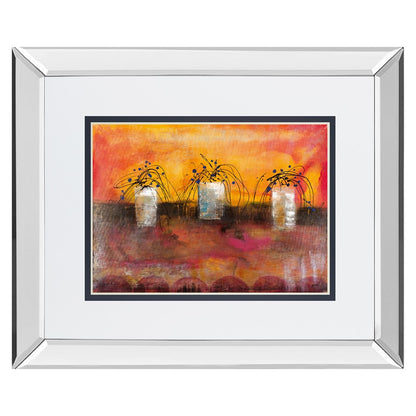 Classy Living Old Boxes III 40x34in Wall Art | Contemporary Graphic Art with Mirrored Frame | Living Room & Office Decor | 40 x 34 x 3 in | Model DM5907MF
