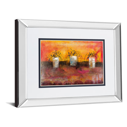 Classy Living Old Boxes III 40x34in Wall Art | Contemporary Graphic Art with Mirrored Frame | Living Room & Office Decor | 40 x 34 x 3 in | Model DM5907MF