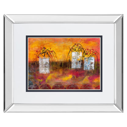 Classy Living Vibrant Abstract IV 40x34in Wall Art | Contemporary Multicolor Abstract on Mirrored Frame | Living Room & Office Statement | Model DM5908MF