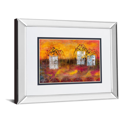 Classy Living Vibrant Abstract IV 40x34in Wall Art | Contemporary Multicolor Abstract on Mirrored Frame | Living Room & Office Statement | Model DM5908MF