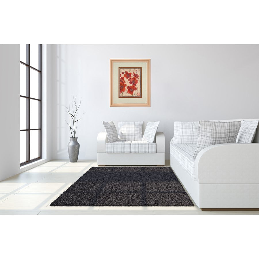 Classy Living Red Orchid Elegance Wall Art | Traditional Rose Gold Frame and Real Glass | Living Room & Bedroom Botanical Decor | 34 x 40 x | Model DM5914