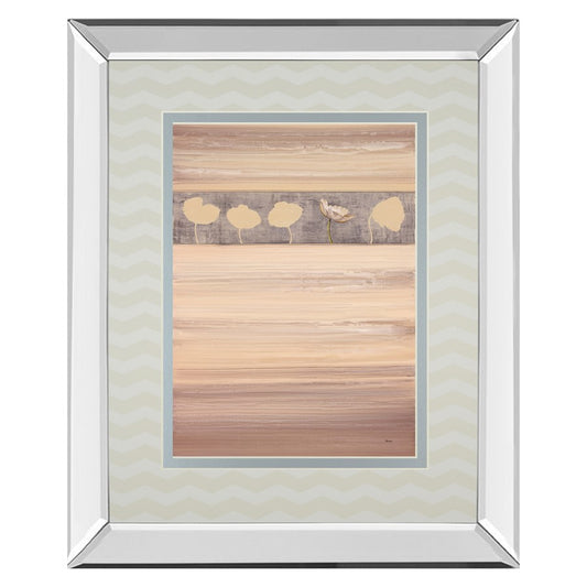 Classy Living White Passion Wall Art 34x40in | Contemporary Mirrored Frame Floral Print | Living Room & Bedroom Decor | 34 x 40 x 3 in | Model DM5917MF