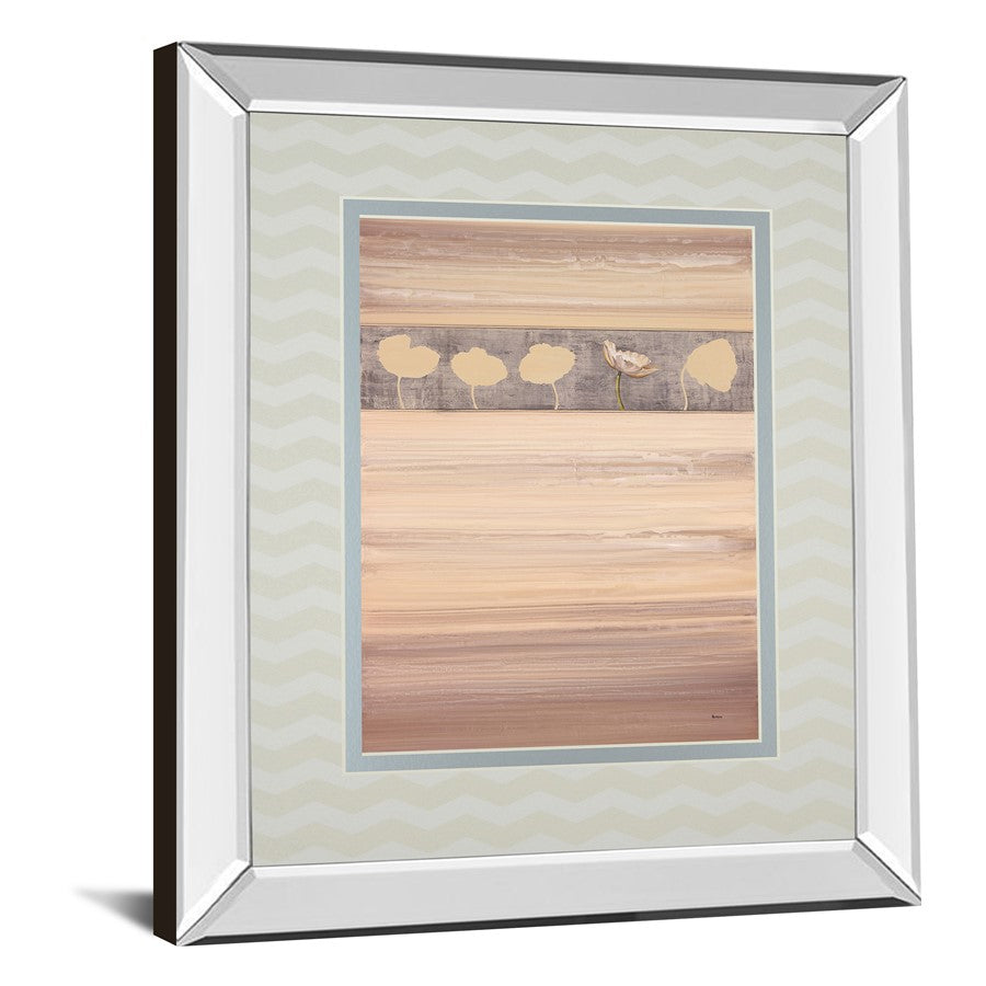 Classy Living White Passion Wall Art 34x40in | Contemporary Mirrored Frame Floral Print | Living Room & Bedroom Decor | 34 x 40 x 3 in | Model DM5917MF