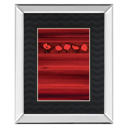 Classy Living Red Passion 34x40in Wall Art | Contemporary Graphic Art with Mirrored Frame | Living Room & Office Decor | 34 x 40 x 3 in | Model DM5918MF