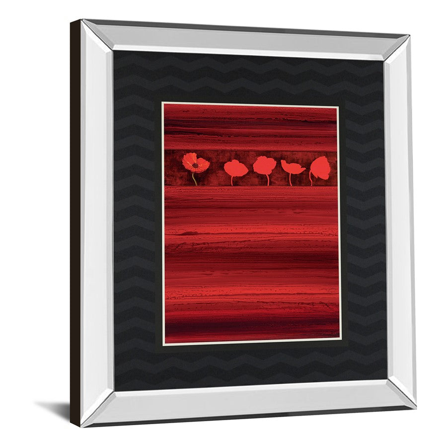 Classy Living Red Passion 34x40in Wall Art | Contemporary Graphic Art with Mirrored Frame | Living Room & Office Decor | 34 x 40 x 3 in | Model DM5918MF