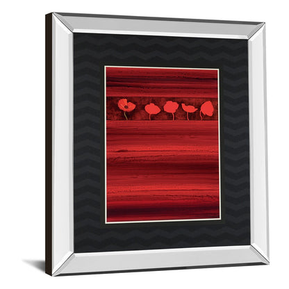 Classy Living Red Passion 34x40in Wall Art | Contemporary Graphic Art with Mirrored Frame | Living Room & Office Decor | 34 x 40 x 3 in | Model DM5918MF