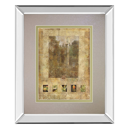 Classy Living Botanical Reverie Wall Art 34x40in | Transitional Mirrored Frame | Living Room, Bedroom & Office Decor | 40 in H | Model DM5922MF