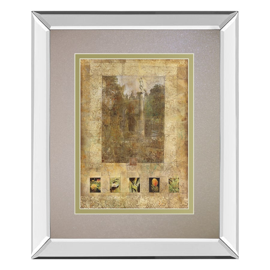 Classy Living Botanical Reverie Wall Art 34x40in | Transitional Mirrored Frame | Living Room, Bedroom & Office Decor | 40 in H | Model DM5922MF
