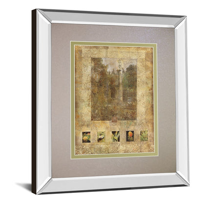Classy Living Botanical Reverie Wall Art 34x40in | Transitional Mirrored Frame | Living Room, Bedroom & Office Decor | 40 in H | Model DM5922MF
