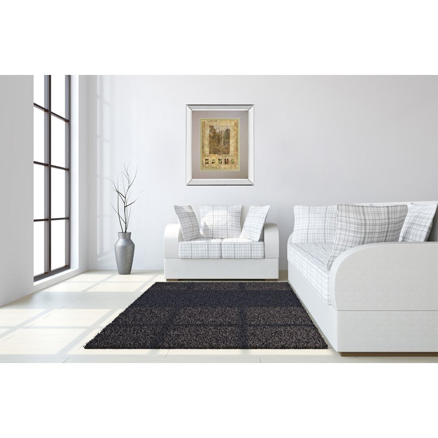 Classy Living Botanical Reverie Wall Art 34x40in | Transitional Mirrored Frame | Living Room, Bedroom & Office Decor | 40 in H | Model DM5922MF