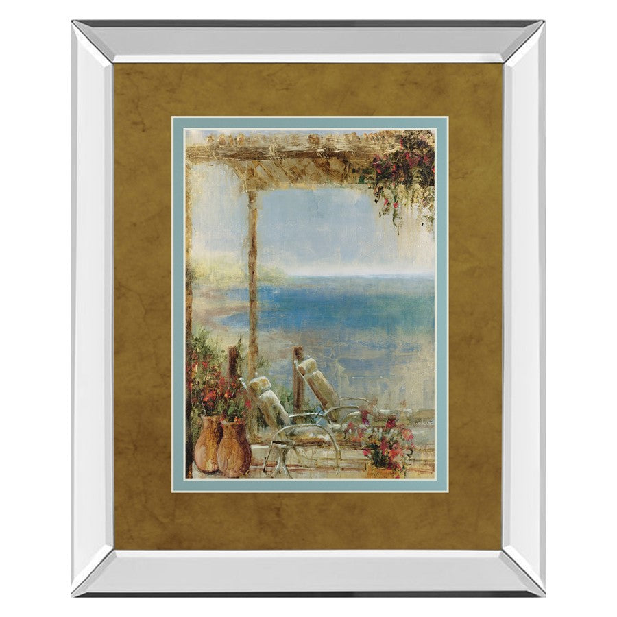 Classy Living Ocean Retreat II 34x40in Wall Art | Transitional Mirrored Frame | Living Room & Office Coastal Decor | 34 x 40 x 3 in | Model DM5923MF