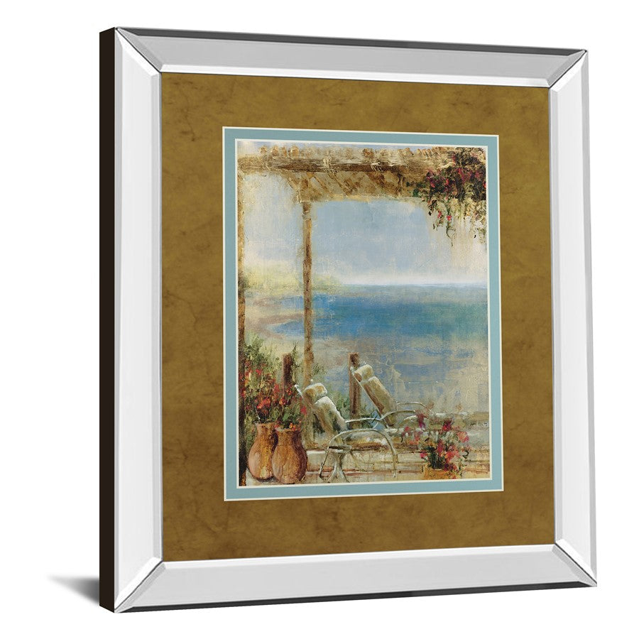 Classy Living Ocean Retreat II 34x40in Wall Art | Transitional Mirrored Frame | Living Room & Office Coastal Decor | 34 x 40 x 3 in | Model DM5923MF