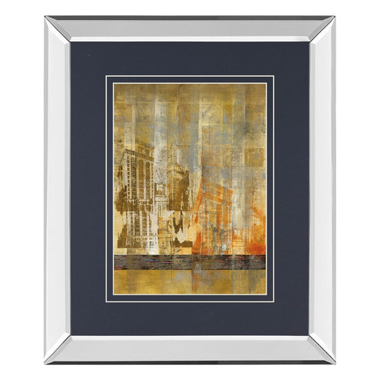 Classy Living Urban Radiance Wall Art 34x40in | Contemporary Mirrored Frame with Double Mat | Living Room & Office Decor | 34 x 40 x 3 in | Model DM5926MF