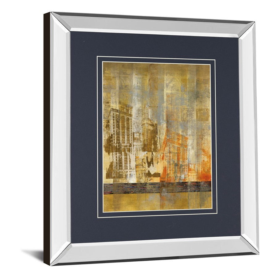 Classy Living Urban Radiance Wall Art 34x40in | Contemporary Mirrored Frame with Double Mat | Living Room & Office Decor | 34 x 40 x 3 in | Model DM5926MF