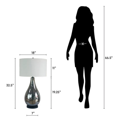 Classy Living Smoke Pearl Essence 32"x18", Smoke Pearl/Matte Black