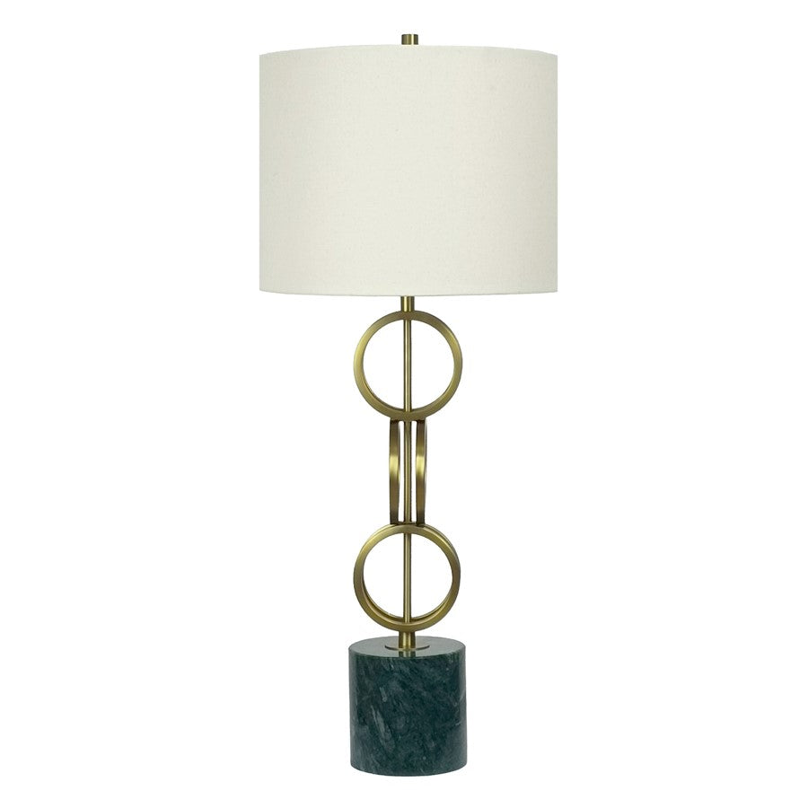 Classy Living Marble Harmony 1Lt Table Lamp/Set of 2, Green/Beige