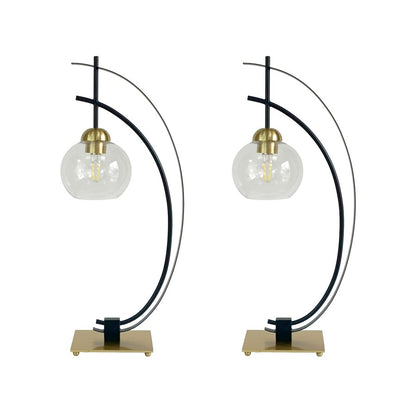Classy Living Eclipse Aura Table Lamp/Set of 2, Gold/Black/Clear - DS-BLL3356