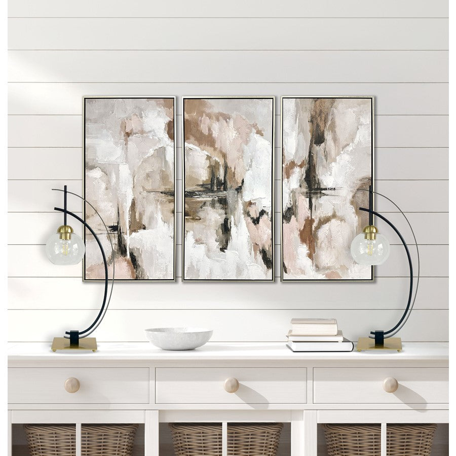 Classy Living Eclipse Aura Table Lamp/Set of 2, Gold/Black/Clear