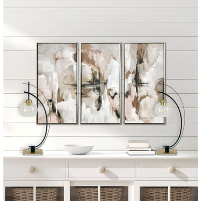Classy Living Eclipse Aura Table Lamp/Set of 2, Gold/Black/Clear