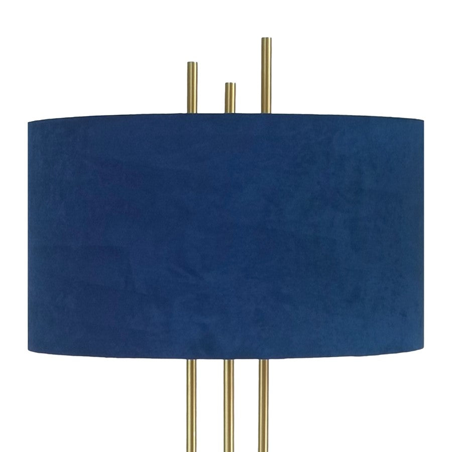 Classy Living Velvet Radiance 1Lt Table Lamp/Set of 2, Gold/Blue
