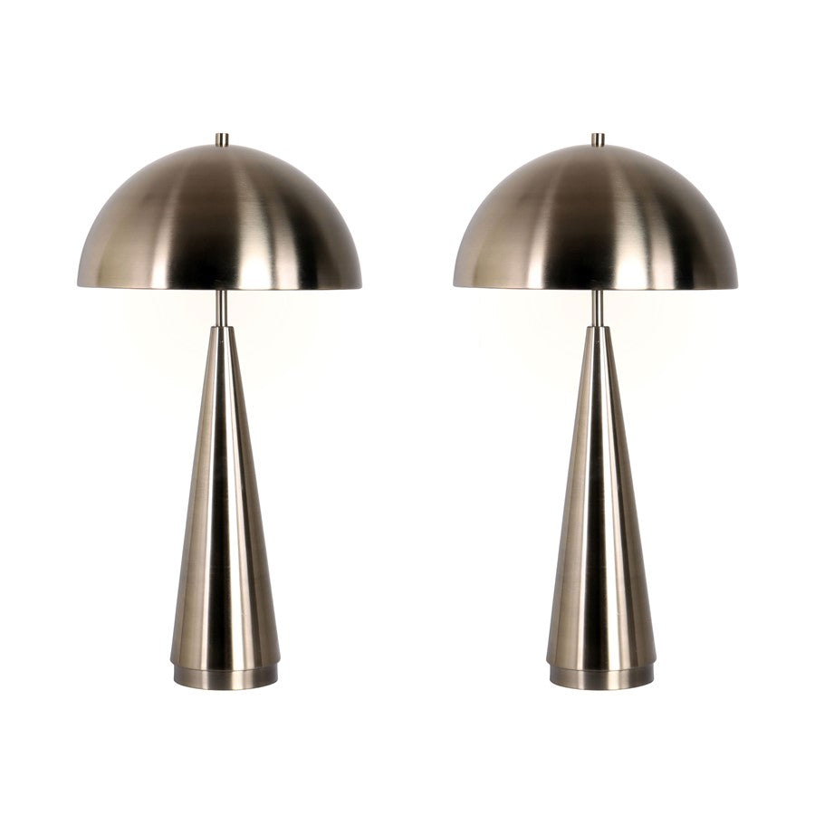 Classy Living Brass Taper 1Lt Table Lamp/Set of 2, Brass/Brass