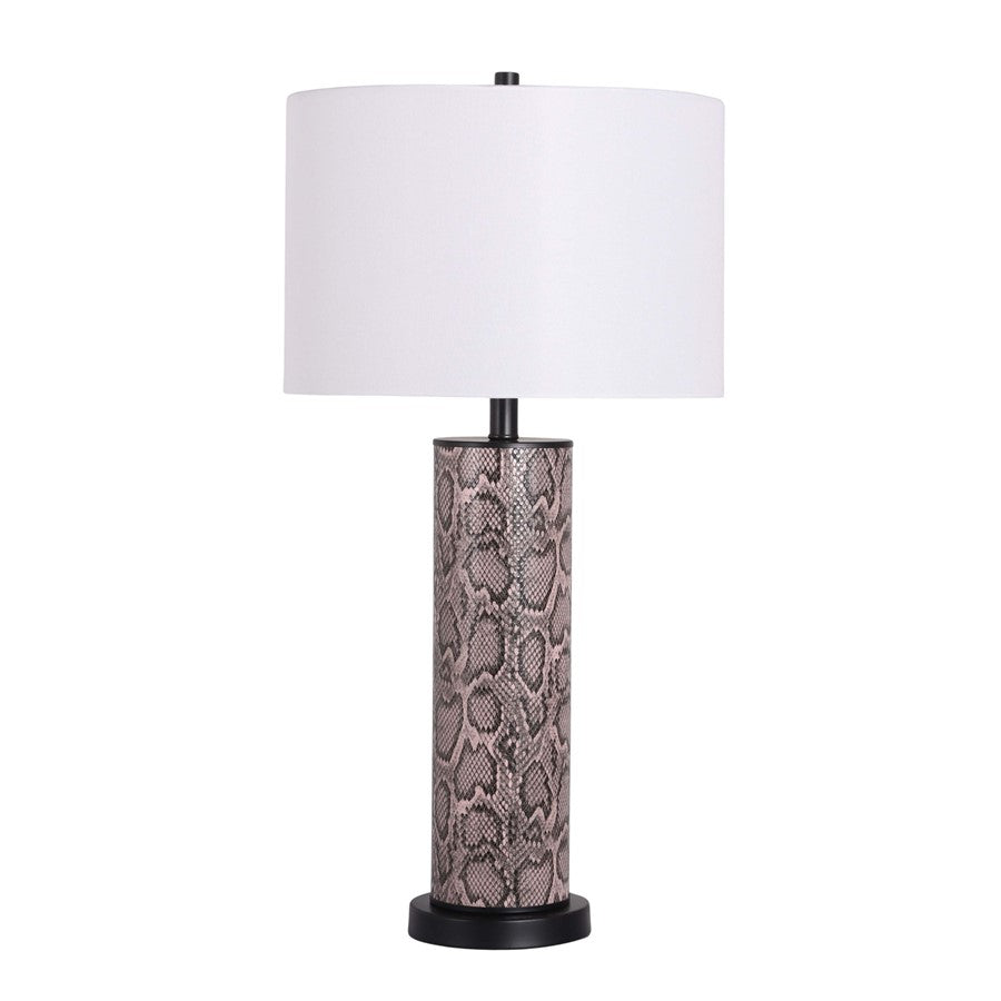 Classy Living Serpent Elegance 1Lt Table Lamp/Set of 2, Black/White