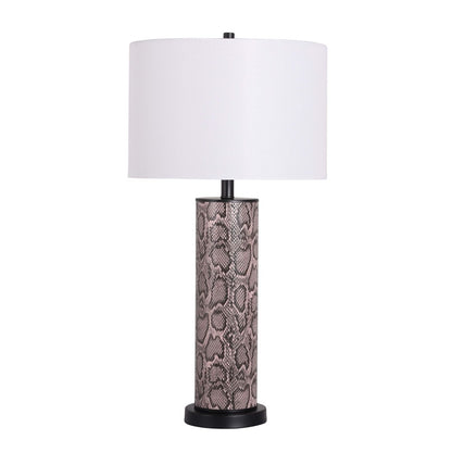Classy Living Serpent Elegance 1Lt Table Lamp/Set of 2, Black/White