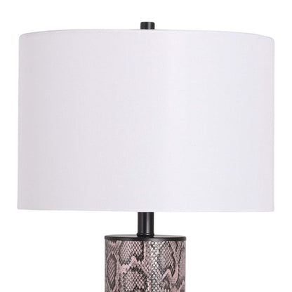 Classy Living Serpent Elegance 1Lt Table Lamp/Set of 2, Black/White
