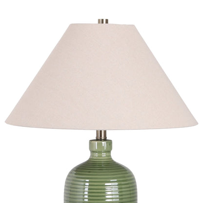 Classy Living Verdant Elegance 1Lt Table Lamp/Set of 2, Green/Natural