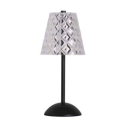 Classy Living Crystal Radiance Recharge LED Lamp/Set of 2, Black/Clear