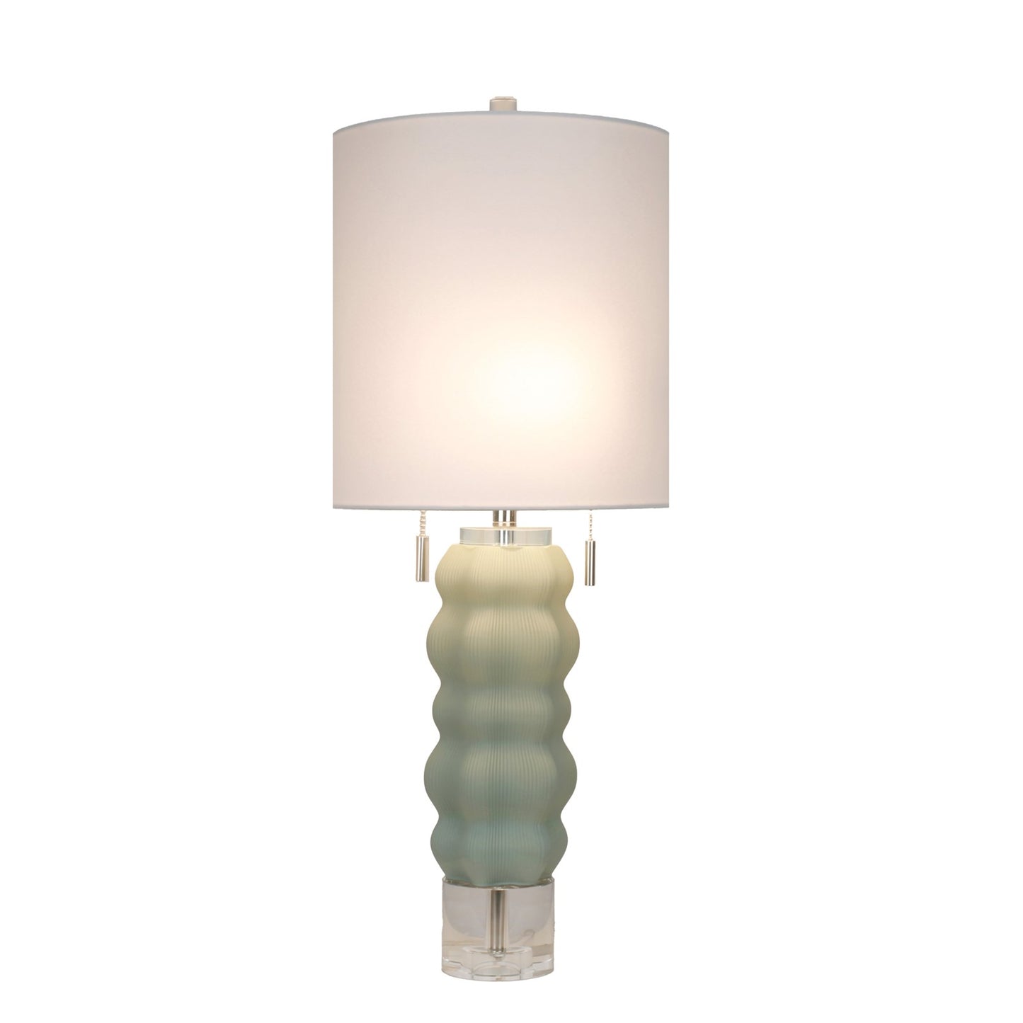 Classy Living Oceanic Wave, Mist Blue/Clear Crystal/Polished Nickel