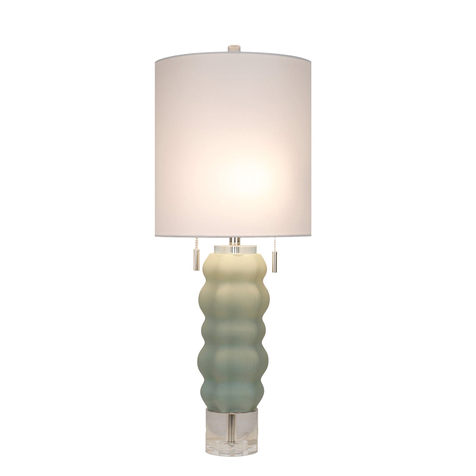 Classy Living Oceanic Wave, Mist Blue/Clear Crystal/Polished Nickel