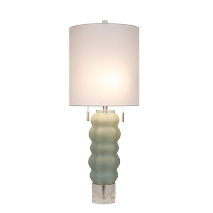 Classy Living Oceanic Wave, Mist Blue/Clear Crystal/Polished Nickel