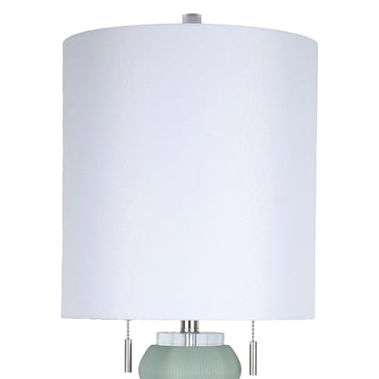 Classy Living Oceanic Wave, Mist Blue/Clear Crystal/Polished Nickel