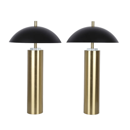 Classy Living Aurora Column, Soft Gold/Matte Black/Clear Crystal