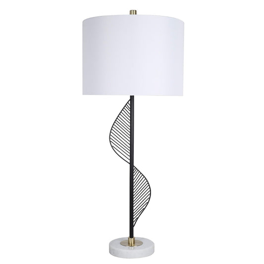 Classy Living Spiral Radiance II 33"x14", Matte Black/Soft Gold/White