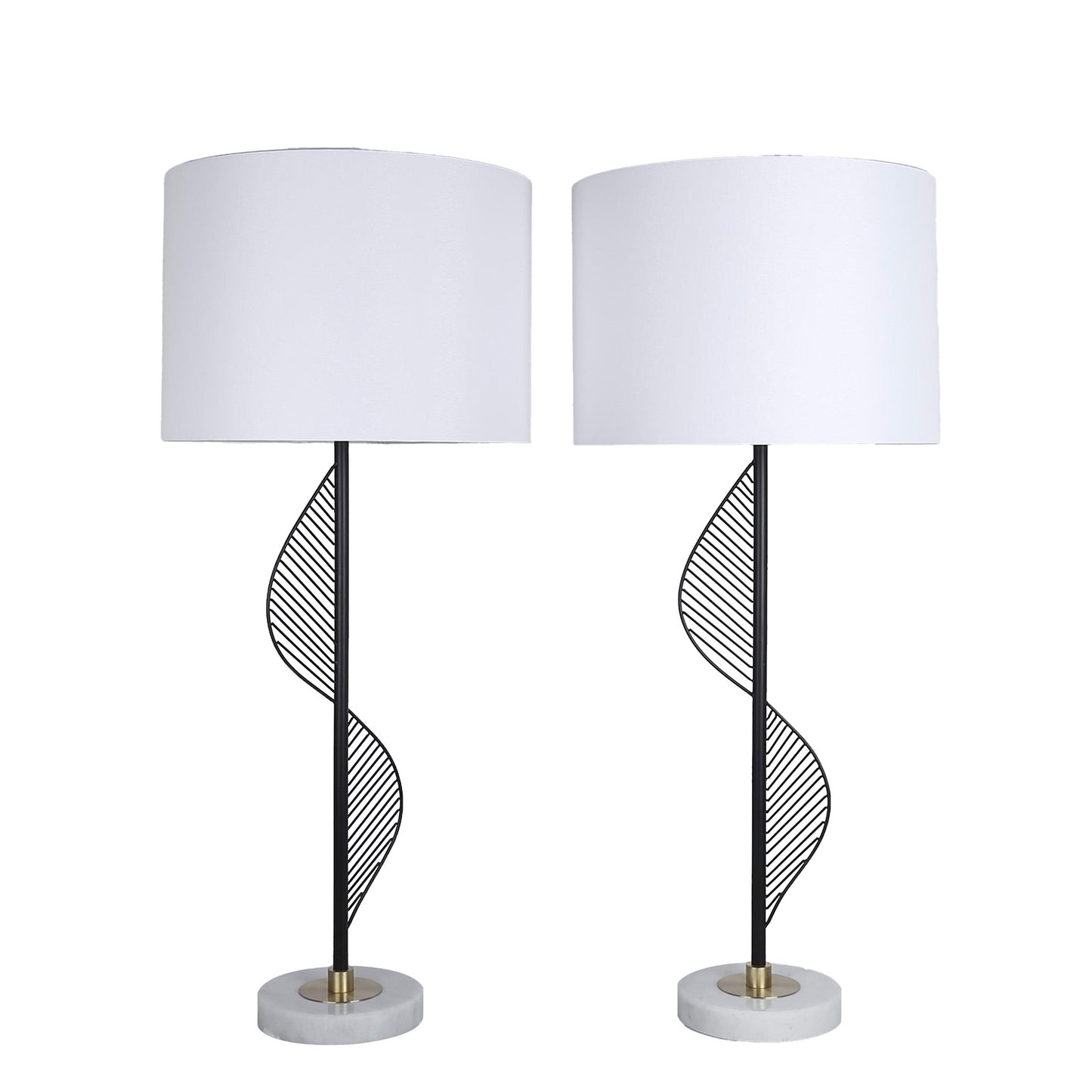 Classy Living Spiral Radiance II 33"x14", Matte Black/Soft Gold/White