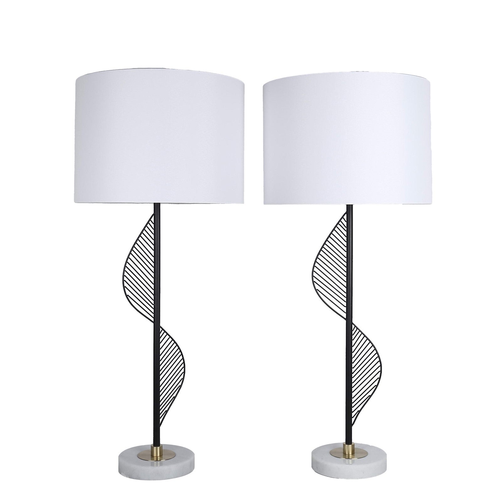 Classy Living Spiral Radiance II 33"x14", Matte Black/Soft Gold/White